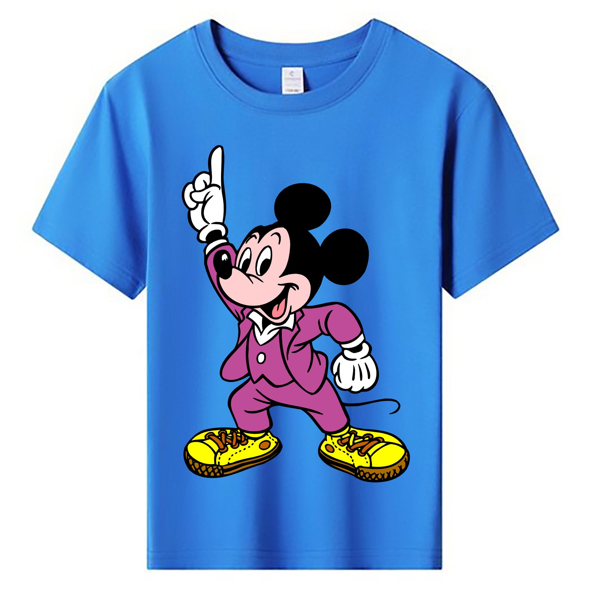 ミッキーマウス Mickey Mouse 綿100％キッズTシャツ（フロントプリント）